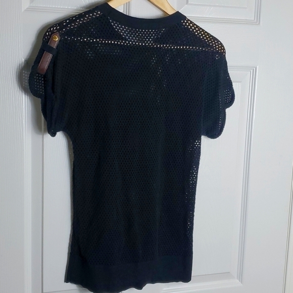 Micheal Kors Knit Short Sleveved Black Top Size Small - Picture 5 of 9